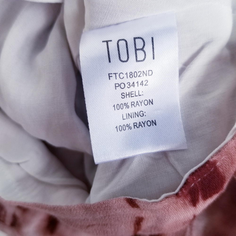 Tobi Sienna Cut Out Tie Dye Crop Ruffle Top Medium Cropped NEW NWT - Picture 5 of 7